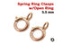 Rose Gold Spring Ring w/Open Ring, 10 Pieces,(RG/450)